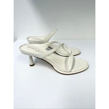 Marc Fisher Alonde Strappy Heeled Slide Sandal Ivory 140 5