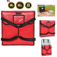 Insulated Pizza Delivery Bag, 18 x 18 x 5 Inch, Red