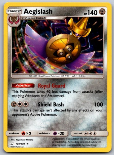 Aegislash 109 HOLO R Team Up Pokemon NM