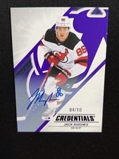 24-25 UD Credentials Hockey Purple Auto 86 Jack Hughes /10