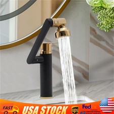 360  Rotating Kitchen Sink Tap Mixer Tap Bathroom Washbasin Mixer Faucet Black