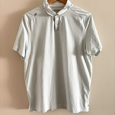 Rhone Polo Shirt Large Commuter Performance Golf Stretch Green Micro Polka Dot