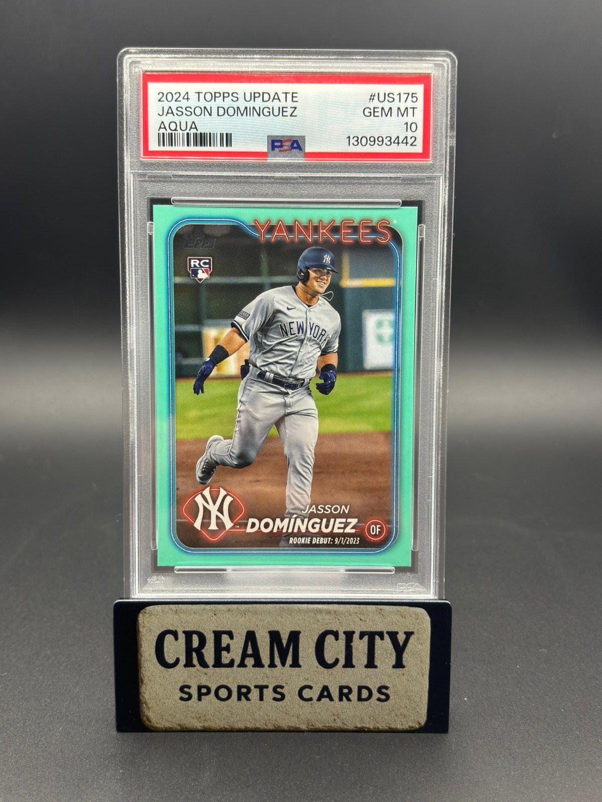 2024 Topps Update Jasson Dominguez Aqua #US175 PSA 10 RC