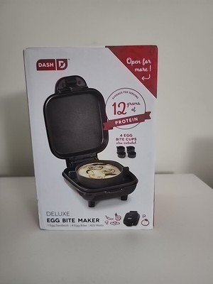 Dash Deluxe Egg Bite Maker Makes 4 Eggs Bites or 1 Egg Sandwich New In Box Black