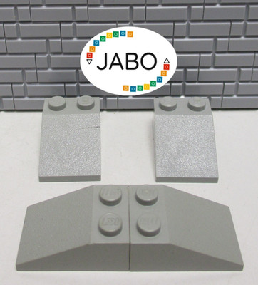 (P1/6) LEGO 4x 3298 roof brick slope 33° 3x2 old light grey