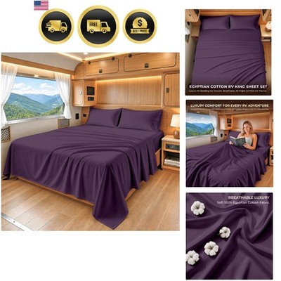 100% Egyptian Cotton Sheets RV King Size   600 Thread Count Sheets Set, Soft,...