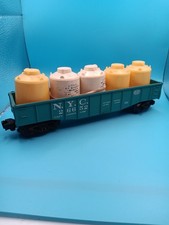 LIONEL O Gauge 6462-2 New York Central Gondola w/ 5 Canisters