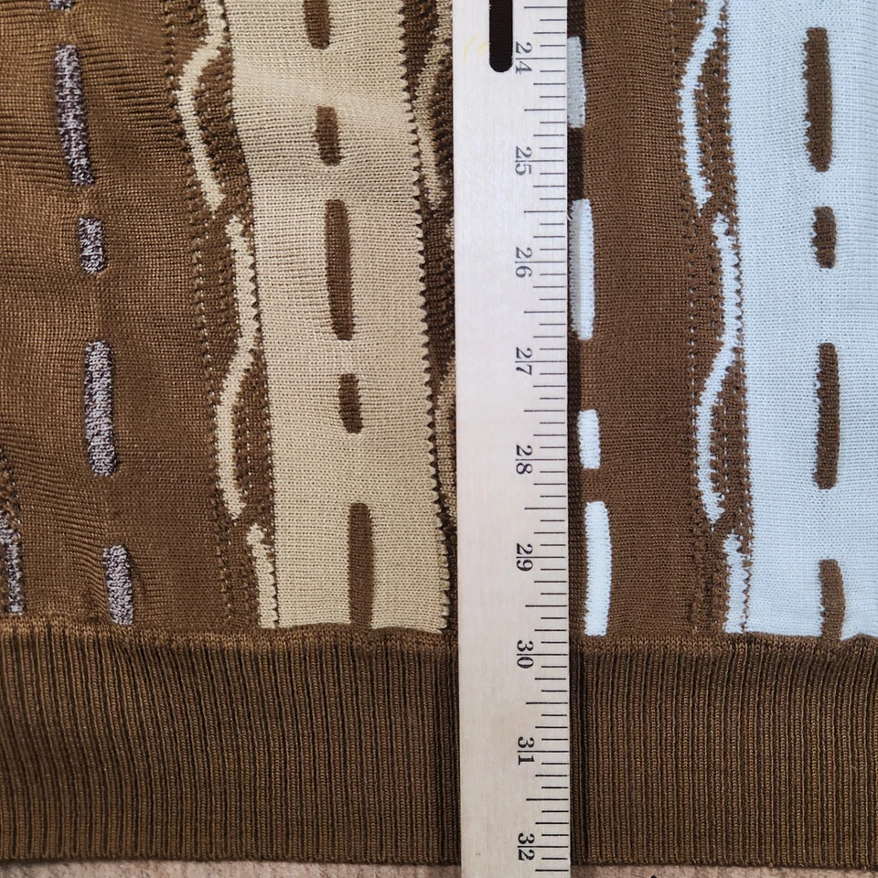 Suéter Tejido Stacy Adams Para Hombre 4XL Marrón 3D 1/4 Cremallera Foto 4 de 4