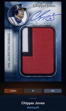 25 Topps Bunt DIGITAL Sterling Signature Relic ICONIC Chipper Jones