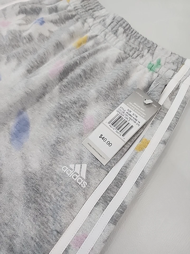 Adidas Originals цветочный DAISY девочек спортивные штаны широкие ноги толстовки маленький (7/8) - Изображение 3 из 4