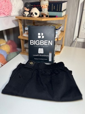 BIGBEN Men's Loose Fit Boxer Shorts - Premium Combed Cotton - New