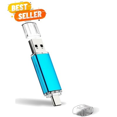 64GB Waterproof Dual USB-C & USB 3.0 Flash Drive - Fast File Transfer Solution
