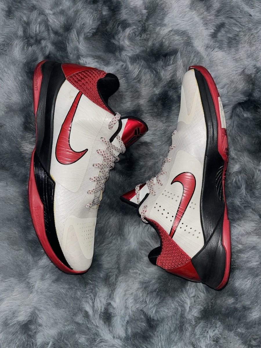 kobe 5 white and red