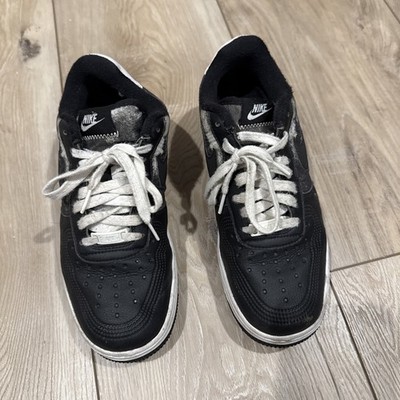Custom Air Force 1 From Nike Black and White Color Way Size 7.5