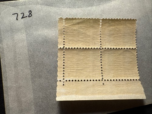 SCOTT # 728 - PIASTRA # BLOCCO DI 4 FORT DEARBOWM UN CENTESIMO MLH - Foto 2 di 2