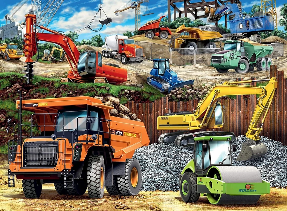 Ravensburger Construction Vehicles 100 piece Jigsaw Puzzle for Kids Age 6 Years - Image 2 of 4