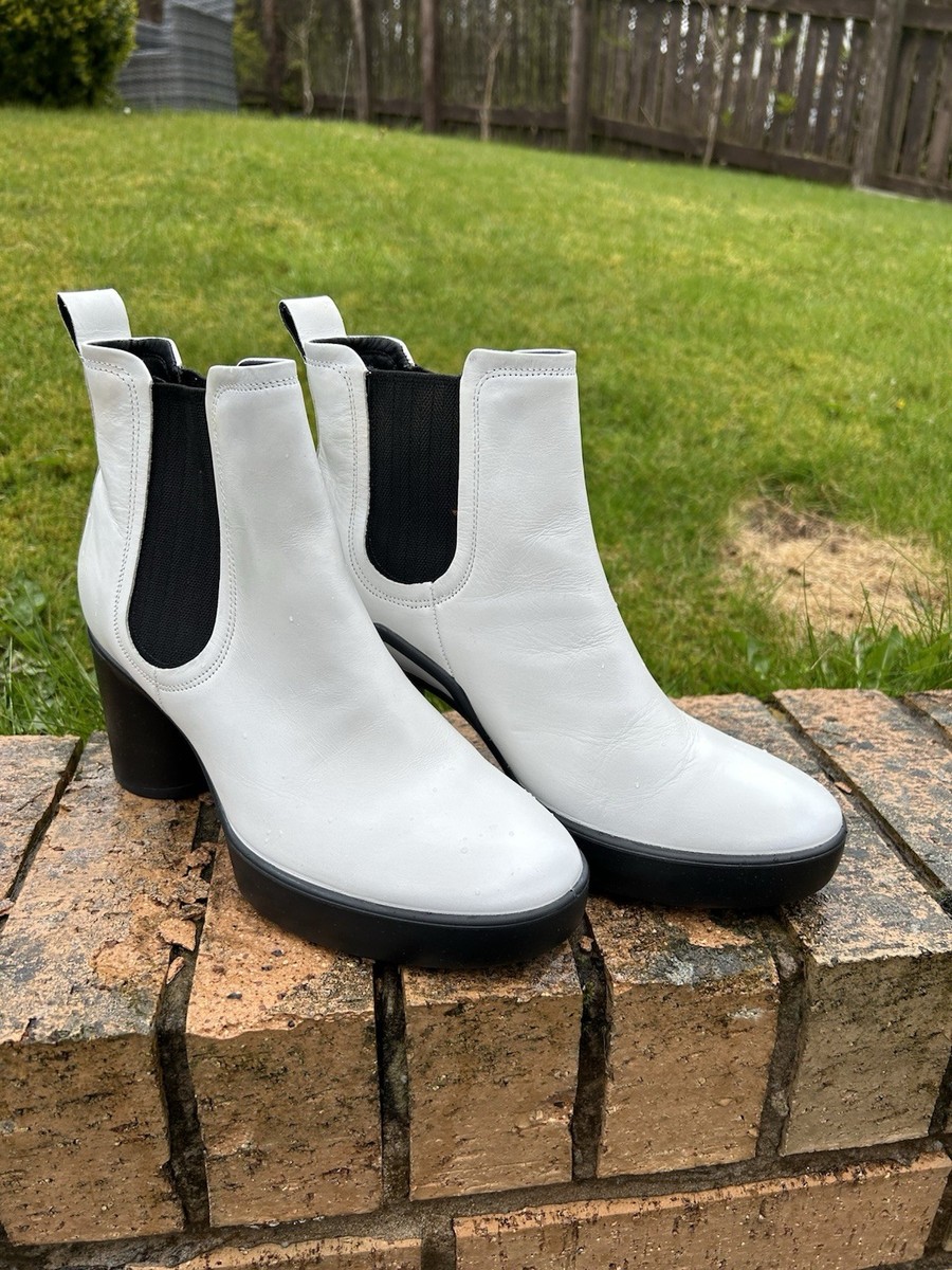 Ecco Shape Sculpted Motion Ecco Boots White ECCO Cream Leather