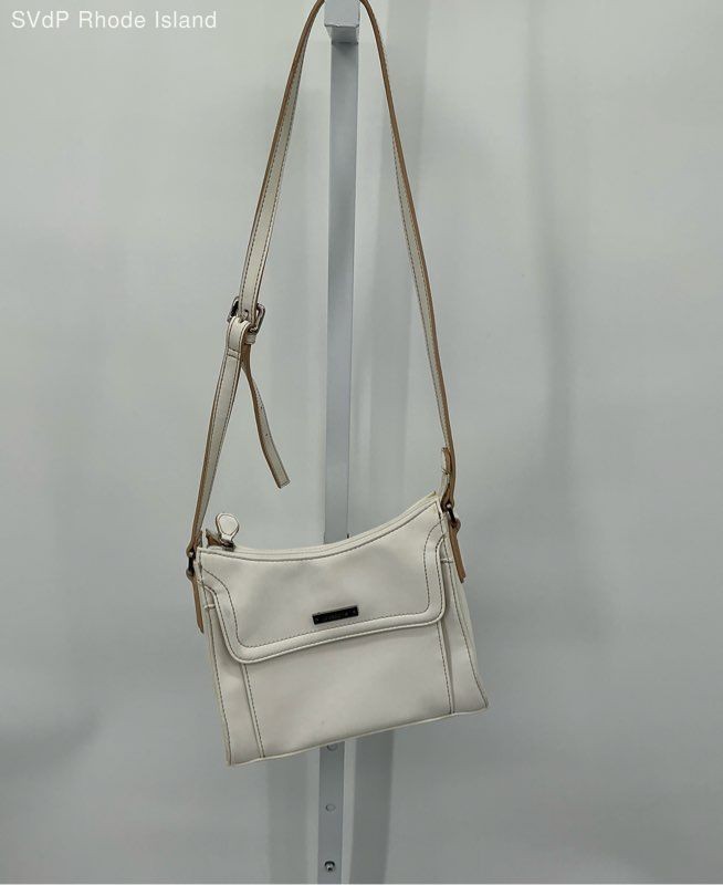 Liz Claiborne White N/A Handbag Zippered Closure with Shoulder Strap