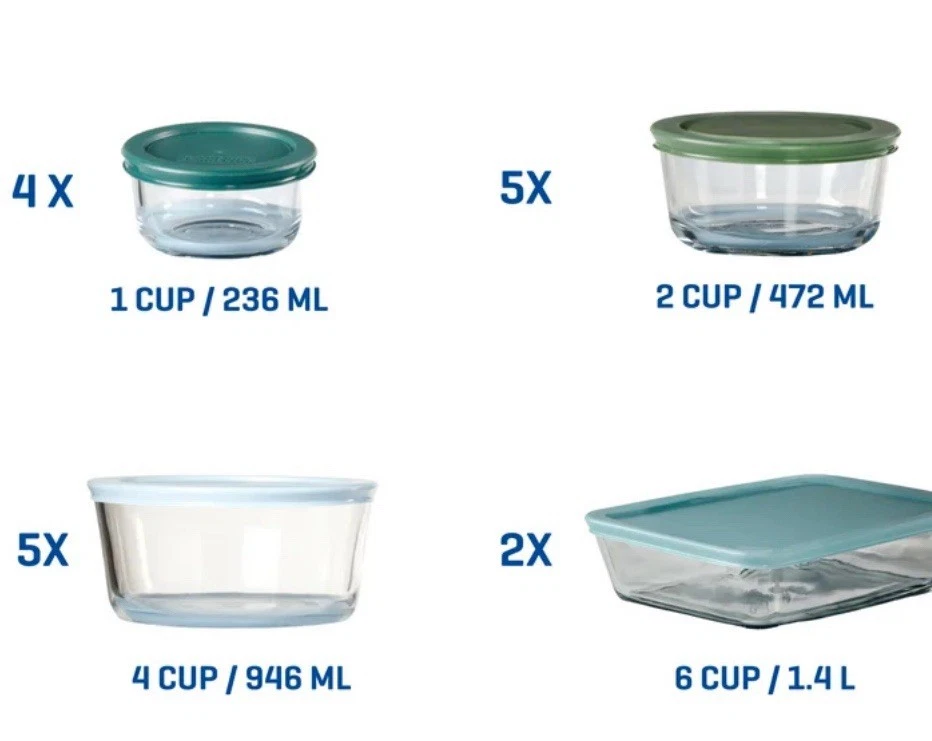 Anchor Hocking 32-Piece Glass Food Storage Containers with Colorful BPA-Free Lid - Image 3 of 4
