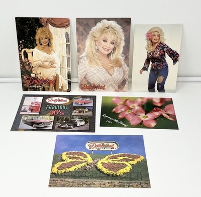 Vintage Lot 6 Postcards Dolly Parton Pictures & Dollywood Pigeon Forge Tennessee
