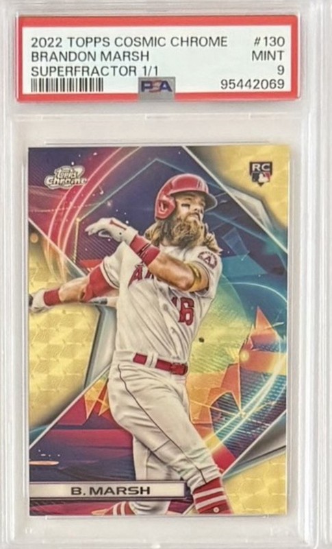Brandon Marsh 2022 Topps Cosmic Chrome Superfractor PSA 9