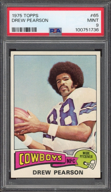 1975 Topps #65 Drew Pearson ROOKIE PSA MINT 9