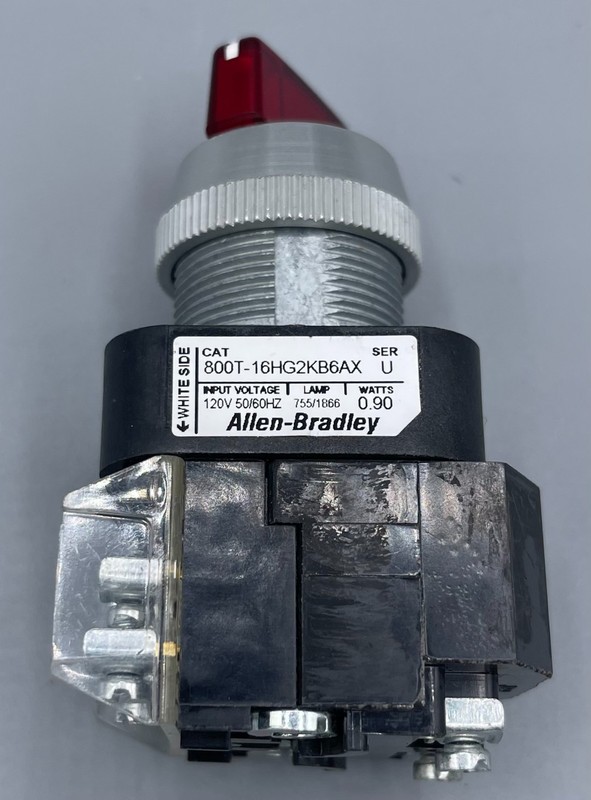 Allen Bradley 800T-16HG2KB6AX Red Illuminated. Selector Switch  2-Position