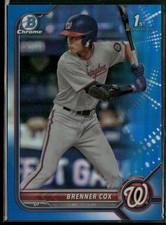 Brenner Cox 2022 Bowman Chrome Blue Refractor /150 #BDC-196 Washington Nationals