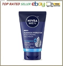NIVEA MEN Maximum Hydration Moisturizing Face Wash with Aloe Vera, 5 Fl Oz.