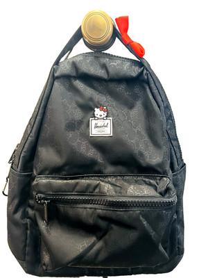 HERSCHEL SUPPLY CO. x Hello Kitty Black Nova Mid-Volume Backpack, Limited Ed