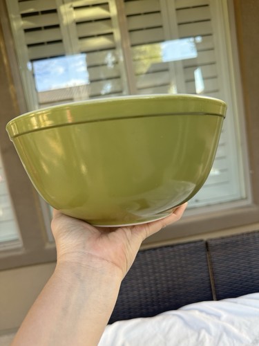Pyrex Vintage Verde Floral Square Mixing Bowls complete set 401-404 - Picture 15 of 21
