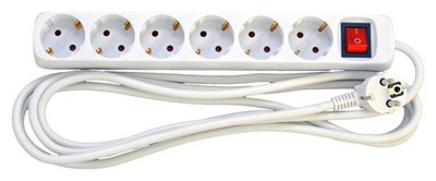 Mercodan 503800010 6 Steckdosen Schuko Steckdosenleiste.