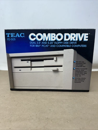 TEAC FD-505 Combination 3.5" 5.25" Floppy Disk Drive 
