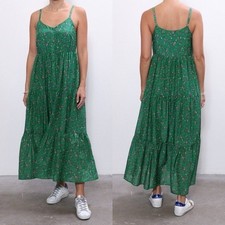 XiRENA Kelly Green Floral Print Sophie Dress Size Small