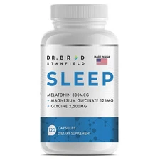 Dr Brad Stanfield Melatonin 300mcg + Magnesium Glycinate 126mg + Glycine 2,50...