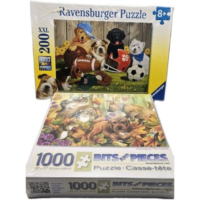 NEW PUZZLE LOVERS 2 Jigsaw Puzzles 1,000 & 200 Pieces  Ravenburger Bits & Pieces