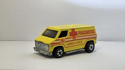 Vintage Hot Wheels 1974 Yellow Paramedic Ambulance Super Van Hong Kong Vtg 74