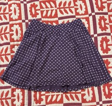 Lands' End Girls Purple Geometric Cotton A-Line Skort Size 7-8