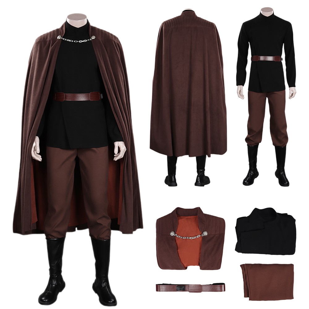 Count Dooku Jedi Cosplay Costume Halloween Party Cloak Coat Uniform Full Set Men