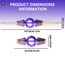 LED Sound Light Up Rotating Cosplay Sword Toy 107cm Flashing Interactive Prop