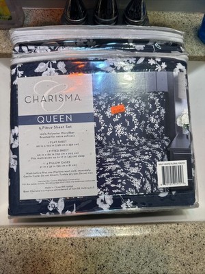 CHARISMA QUEEN 6 PIECE SHEET SET MICROFIBER HAYDEN PAISLEY *NEW* SEALED PACKAGE