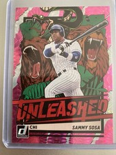 Mint2021 Donruss Sammy Sosa Unleashed Pink Fireworks Parallel UNL18 Chicago Cubs