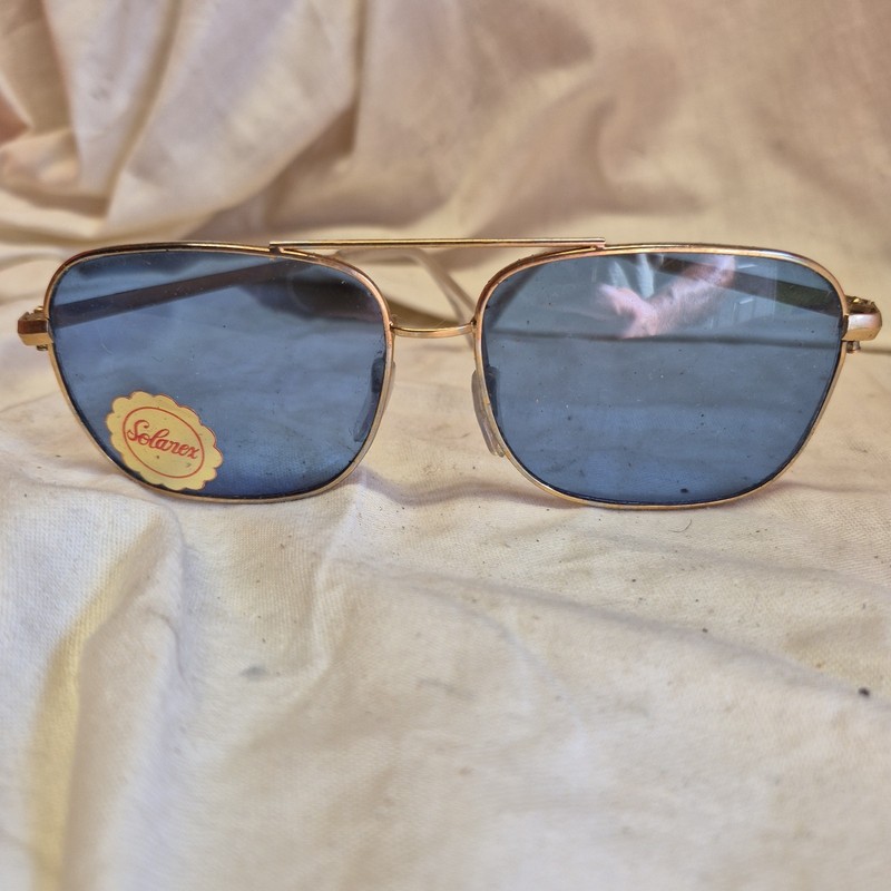 Sunglasses Blue Glass For Women Men Vintage Sports Driving Metal Aviator 