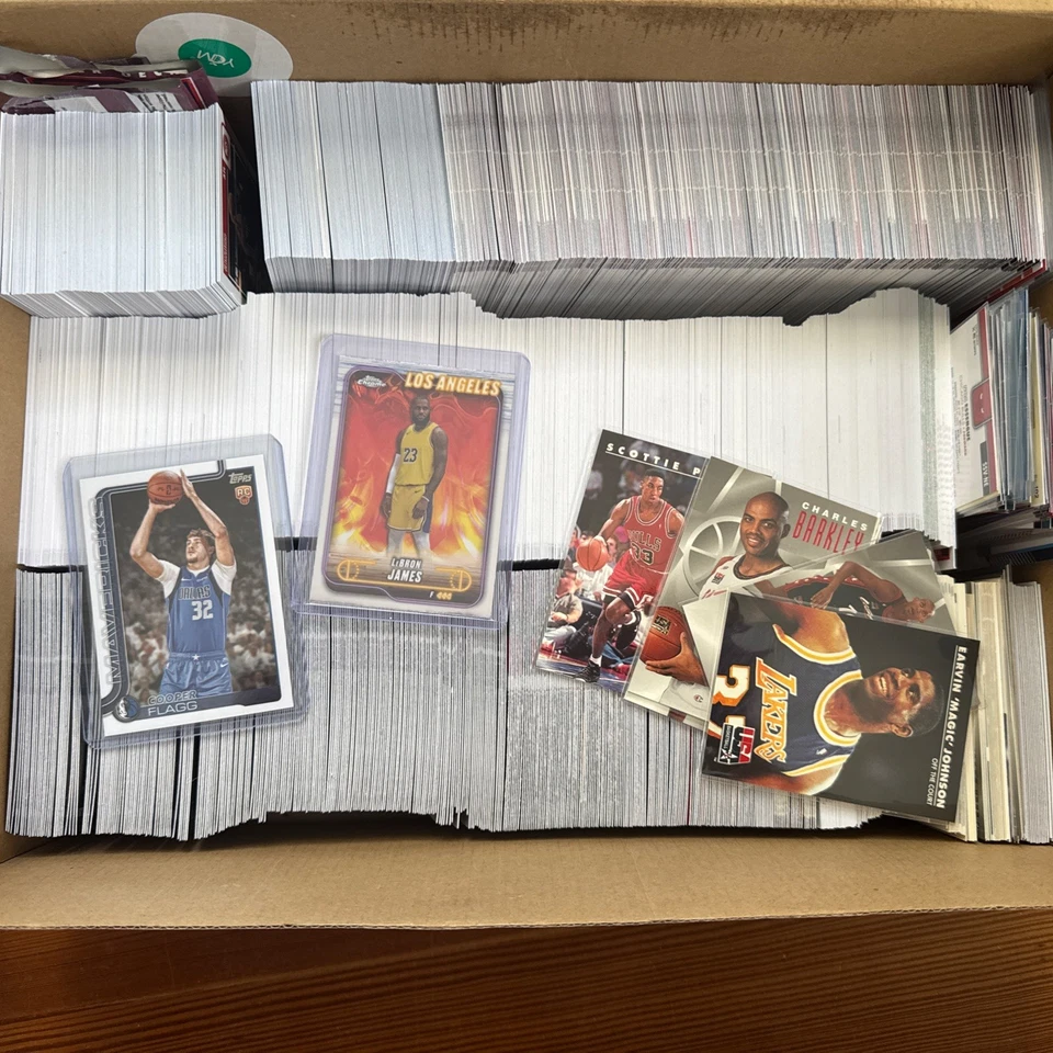 Huge Lot Box Full Of 1,000+ NBA Cards! Lebron Durant Cooper Flagg RC Rookies 🔥 - Image 2 of 4