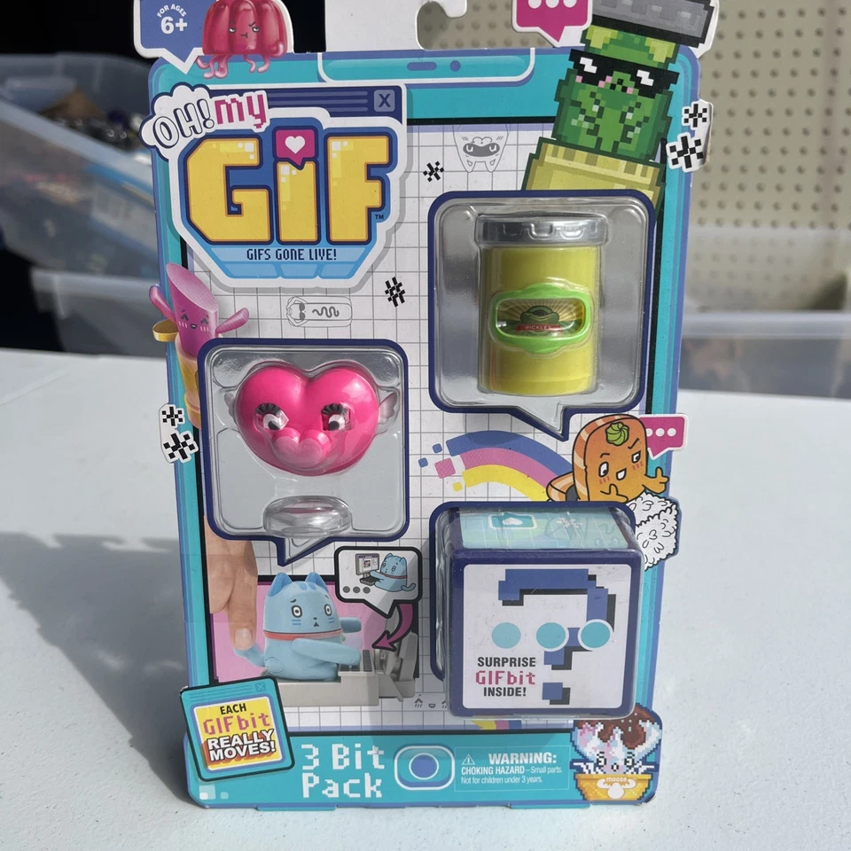 Oonies OH! My GIF движущаяся коллекционная игрушка упаковка 3 бит лот из 3 наборов анимированных - Изображение 3 из 4