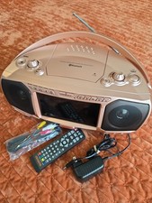 Aiwa 7" LCD Portable Media Boombox DVD CD Bluetooth AI7001 - Tested  Mint 