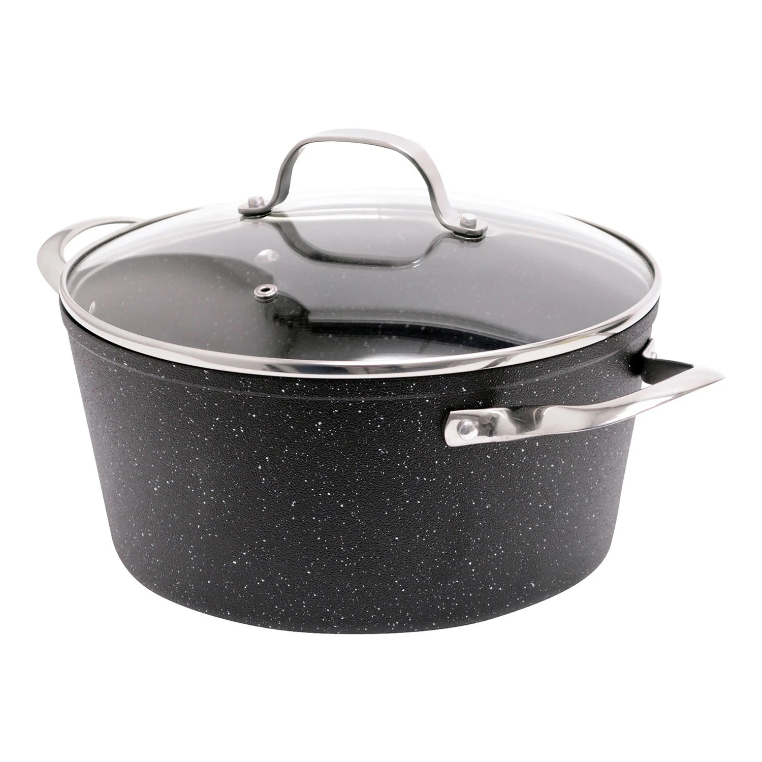 6-Quart Stockpot Casserole Glass Lid Stainless Steel Handles