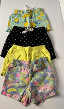Lot Bundle 4-Piece Girls Summer Shorts 4/5/6/6x Pull-On Drawstring Elastic Waist
