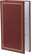 3-Ring Photo Album 300 Pockets Hold 4x6 Photos, Burgundy Red