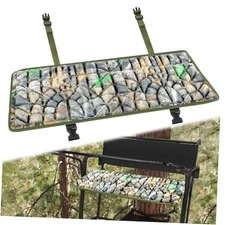  Tree Stand Seat Cushion for Two Man, Foldable Memory Foam Silent Deer Stand 